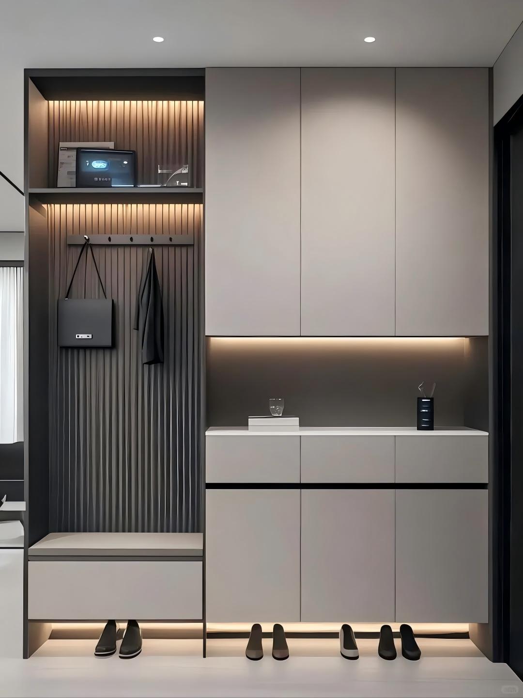 Custom Multi-Functional Entryway Storage Shoe Cabinet Durable Space-Saving Wooden Wardrobe Modern Home Design for Home Furniture