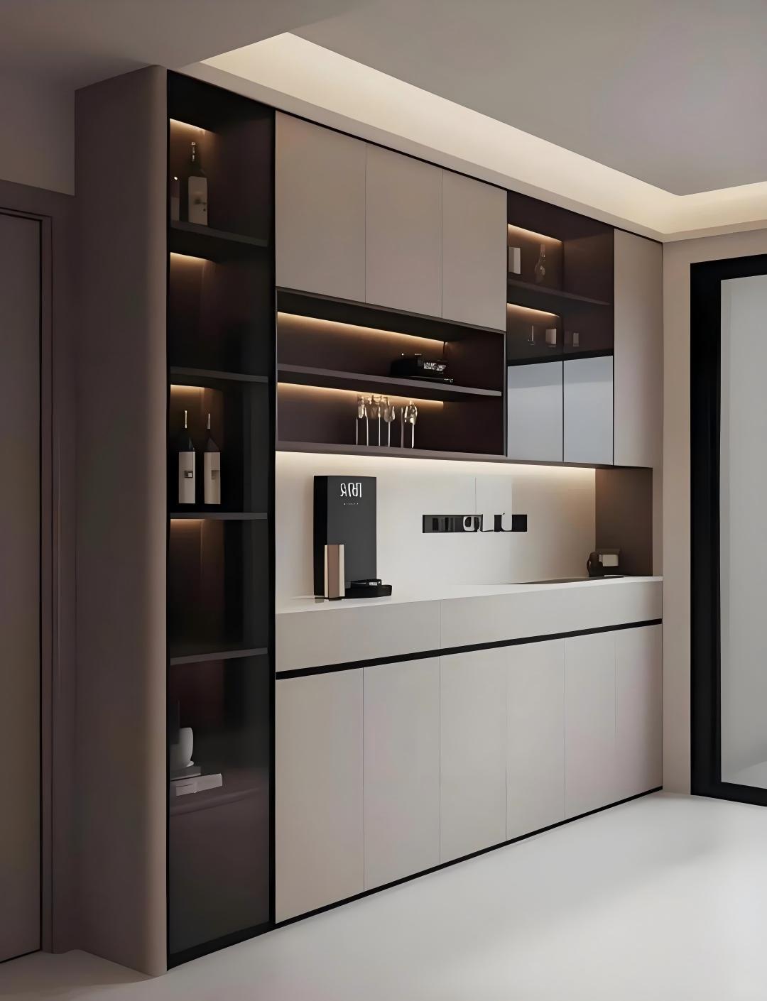 Home Wine Cabinet Multifunctional Layered Storage Moisture-proof and Mildew-proof Living Room and Dining Room Custom Furniture